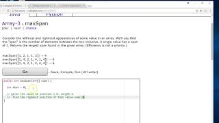 java codingbat com Array3 1