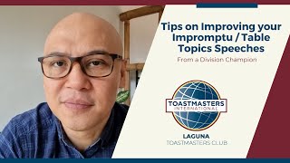 Afraid of giving impromptu speeches? | Tips from Table Topics Division Champion Bryan Rivera