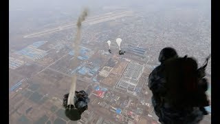 Chinese PLA Airborne Forces Hold Military Drill