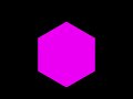 magenta hexagon black background down to up