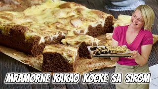 KOLAČ ZA SVAKI DAN: Mramorne kakao kocke sa sirom / Chocholate swirl cake • ReciPeci Sandre Gašparić