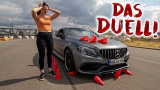 Einparken und Slalom mit dem AMG | Anica vs. Blackout