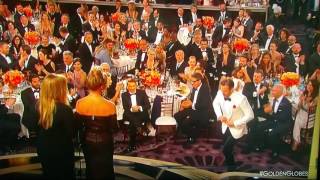 Ryan Reynolds and Andre Garfield KISS in the GOLDEN GLOBES AWARD