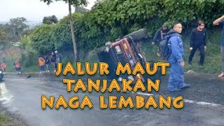 Tak Kuat Menanjak di Jalur Maut Tanjakan Naga Lembang, Suzuki Katana Ini Terguling