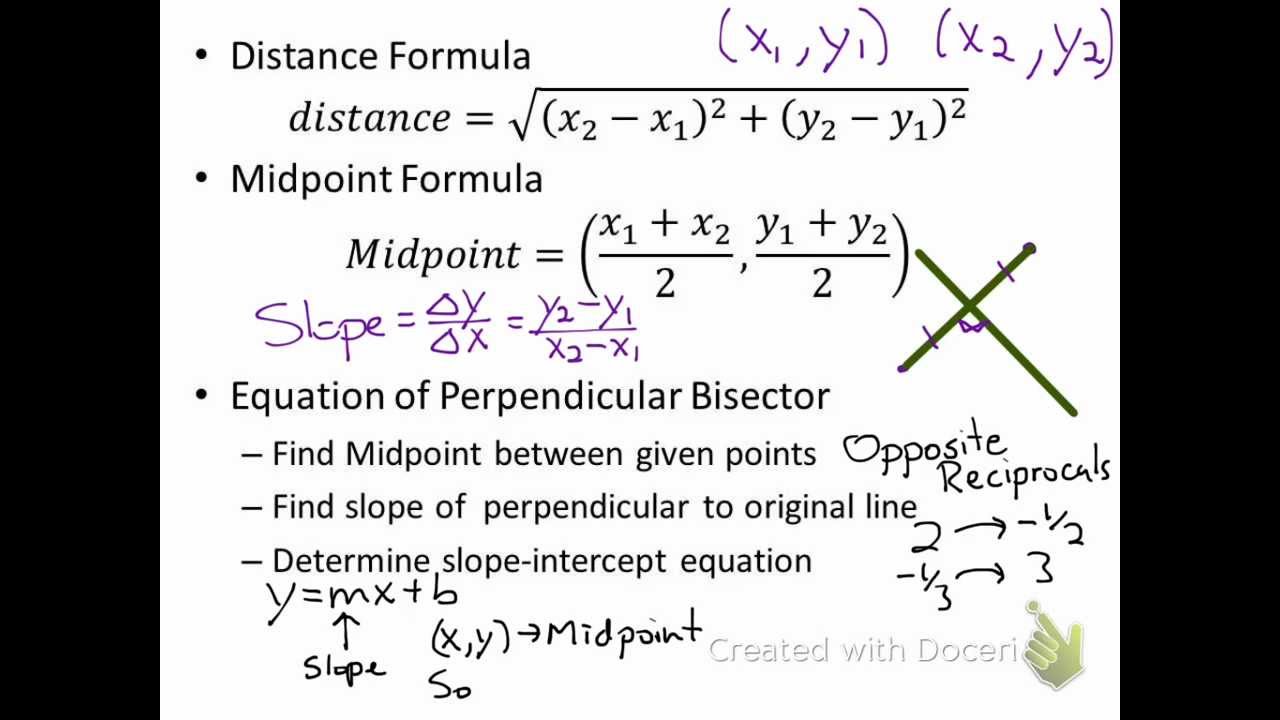 Midpoint And Distance Between Two Points