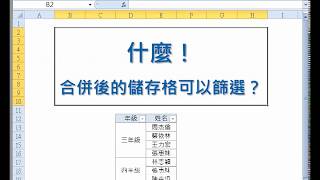 【EXCEL效率王】篩選合併儲存格