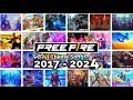 FREE FIRE ALL THEME SONGS 2017 TO 2024 🎧 | FF THEME SONGS OB01 - OB46 UPDATE ( LOBBY SONGS )