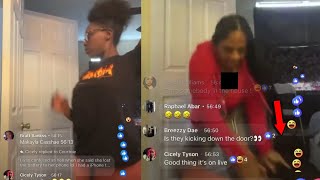 she broke in her home while she was talkin sht on live and ruined her face.