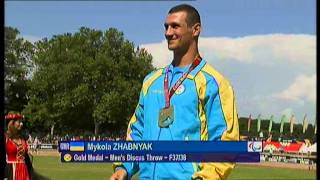 Athletics-men's discus throw F37/38 Medal Ceremony-2013 IPC Athletics World Championships, Lyon