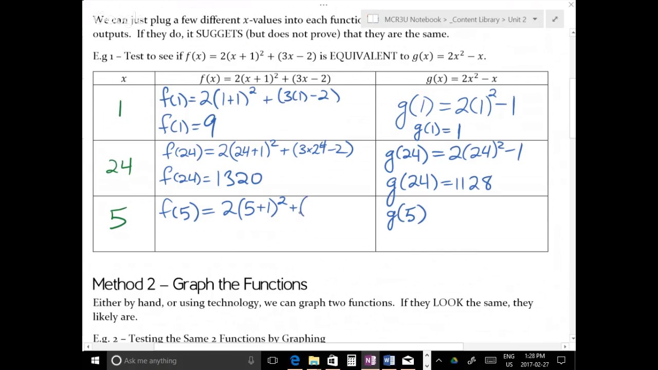 MCR3U - 2.1 - Equivalent Expressions - YouTube