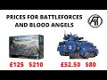 Prices for Christmas Battleforces, Gladiator Tank + Blood Angels Releases