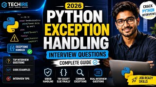 Python Exception Handling Interview Questions 2026 #techire #databaseconcepts #dataanalytics #job