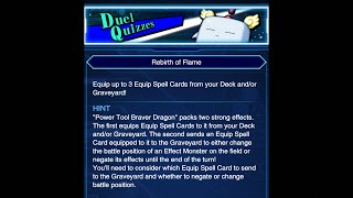 Yu-Gi-Oh! Duel Links - How To Solve Power Tool Braver Dragon Duel Quiz? (Rebirth of Flame Quiz)