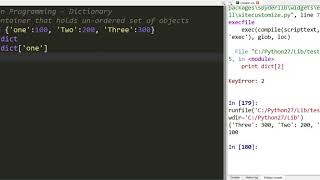 Lecture#9 Python Dictionary