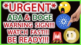 ⚠️ WARNING SIGN!!! CARDANO \u0026 DOGECOIN PRICE ALERT! CRYPTO MARKET TECHNICAL ANALYSIS LIVE (ADA, DOGE)