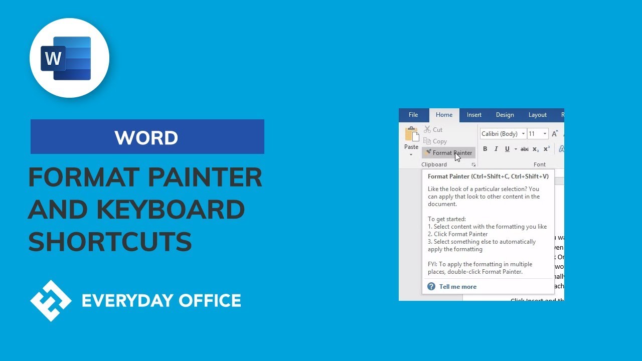 Copy Formatting With Format Painter And Keyboard Shortcuts In Word ...