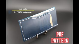 card&wallet leathercraft PDF pattern 型紙付きレザークラフトカードウォレット ASMR風