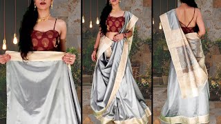 Different Style Of Saree Draping Like Fashion Show Girls | Different Sari Like Ramp Walk Model's