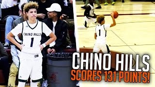 LaMelo Ball SHOOTS FROM HALFCOURT MID GAME + LiAngelo DROPS 65 POINTS! Chino Hil