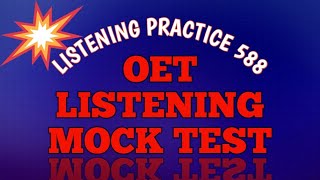 REPEATED QUESTIONS IN OET LISTENING MOCK TEST BY RYUS GLOBAL #588 #listening #oetindia
