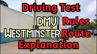 Westminster DMV Behind the Wheel driving test with explaining rules