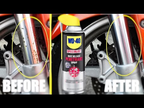 clean rusty fork shocks (WD40 method) clean rusty fork shocks (WD40 method)