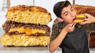 Mac & Cheese Bun Burgers Stuffed With More Cheese | Eitan Bernath