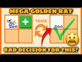 OH NO!! I DECLINED THE LAST MEGA!!😭😭 WATCH 16 LATEST OFFERS FOR MEGA GOLDEN RAT in Rich Servers