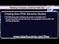 JavaScript Training Tutorial Creating New HTML Elements (Nodes)