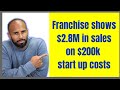 Franchise shows $2.8M in sales on $200k start up costs