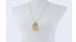 House of Harlow 1960 Golden Hour Fringe Pendant Necklace  SKU:8663899