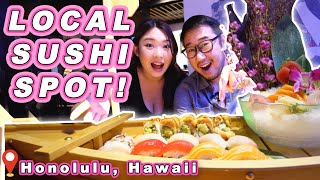 FRESH SUSHI SPOT in Honolulu! || [Oahu, Hawaii] Sushi 🍣 , Rolls and Fresh Fish!