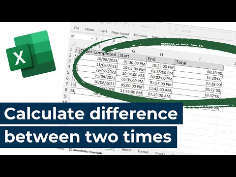 Microsoft Excel – Calculate the difference between two times using MOD