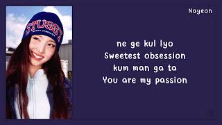 TWICE - Sweetest Obsession (Easy Lyrics)