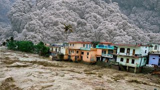 ジャワ島、インドネシアで洪水、火山噴火、大規模火災が1日に発生