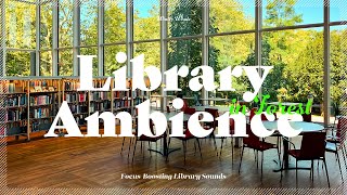 Library in the Forest - Library Ambience, Background Noise for Study, Focus | White Noise, 도서관 백색소음