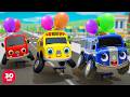 The Wheels On The Bus | Dinosaur Bus | Nursery Rhymes & Kids Songs - Baby Car Songs TV