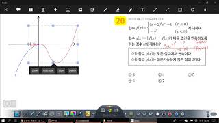 창규야 모의고사 가형 2015 4월 21번 g(x)=lf(x)lㅡf(x)가 연속이고 미분가능하지 않은 점이 2개 창규야201504함수에대하