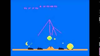 Missile Command played with mouse (Atari XL/XE)
