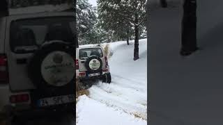 Suzuki Jimny Snowy Hill Climb