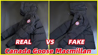 Real vs Fake Canada Goose Macmillan Parka Identifying Differences