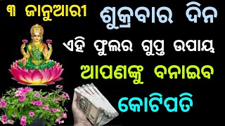 ୩ ଜାନୁଆରୀ ୨୦୨୫ ଶୁକ୍ରବାର ଦିନ କରନ୍ତୁ ଏହି ଫୁଲର ଗୁପ୍ତ ଉପାୟ//3 January 2025