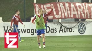 Robben genervt: "Ich geh rein. Tschau, bis morgen" - Torschusstraining in Doha 2015 - FC Bayern