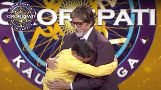 Big B को अपने सामने देखकर इस Male Player ने किया ज़ोर से Hug | KBC Under 25