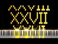 Roman Numerals on Piano