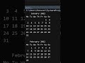 Make Calendar of Whole Year in Python