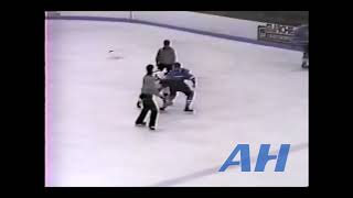 QMJHL Dec. 18, 1989 Patrick Caron,LAV v Guy Lefebvre,CHI Laval Titan Chicoutimi Sagueneens