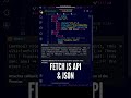 🤩😱 Read a Local JSON File in JavaScript using Fetch API #shorts #javascript #programming #api