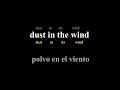 Dust in the wind - Kansas - Letra - Pronunciación en inglés