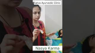 Nasya karma process | How to do Nasya karma? | नस्य कैसे करे ? | नस्य कर्म विधी |  #ayurveda #nasyam